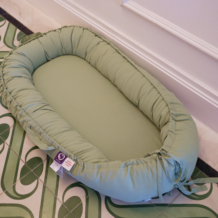 Premium Portable Adjustable Infant Lounger - Cotton-SpringGreen