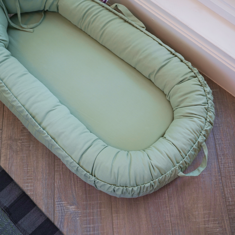 Premium Portable Adjustable Infant Lounger - Cotton-SpringGreen