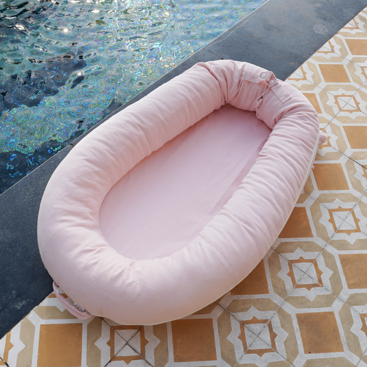 CooCooBaby Deluxe Baby Lounger - Corduroy Cotton-MistyRose