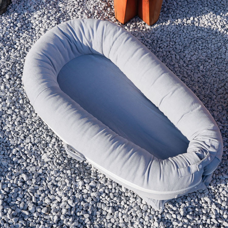 CooCooBaby Deluxe Baby Lounger - Corduroy Cotton-BeaconGrey