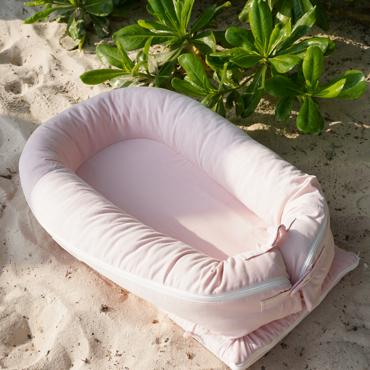 CooCooBaby Deluxe Baby Lounger - Corduroy Cotton-MistyRose