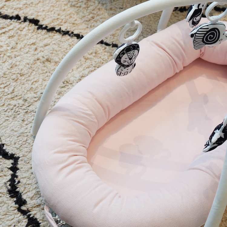 CooCooBaby Deluxe Infant Lounger&Toys Set (MistyRose)