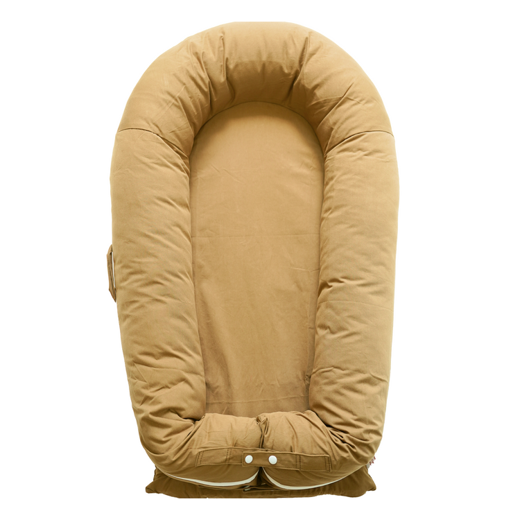 CooCooBaby Deluxe Baby Lounger - Cotton -GoldenBrown
