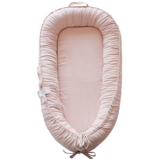 Premium Portable Adjustable Classic Baby Lounger - Corduroy Cotton -MistyRose