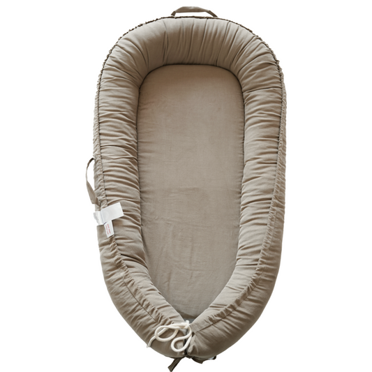 Premium Portable Adjustable Classic Baby Lounger - Corduroy Cotton -Fields of Rye
