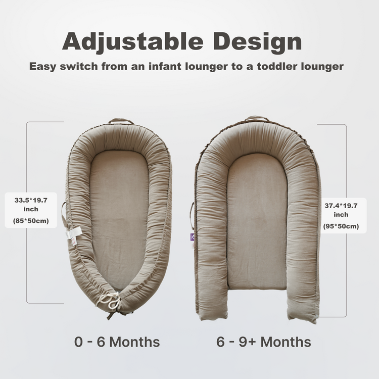 Premium Portable Adjustable Classic Baby Lounger - Corduroy-Fields of Rye