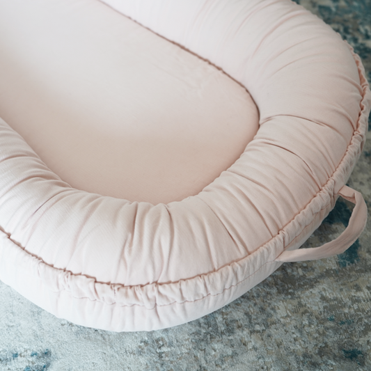 Premium Portable Adjustable Classic Baby Lounger - Corduroy Cotton -CreamyWhite