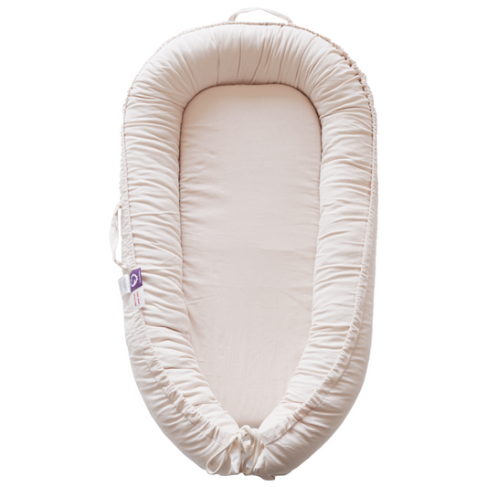 Premium Portable Adjustable Classic Baby Lounger - Corduroy Cotton -CreamyWhite